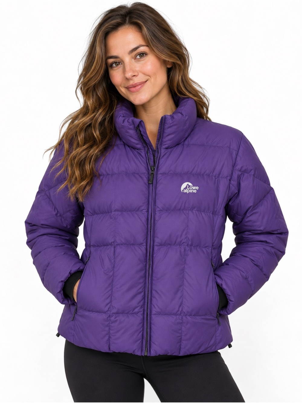Lowe Alpine Women’s Size Small Purple Puffer Jacket Quilted Down Winter Coat
